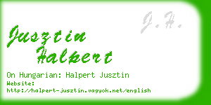 jusztin halpert business card
